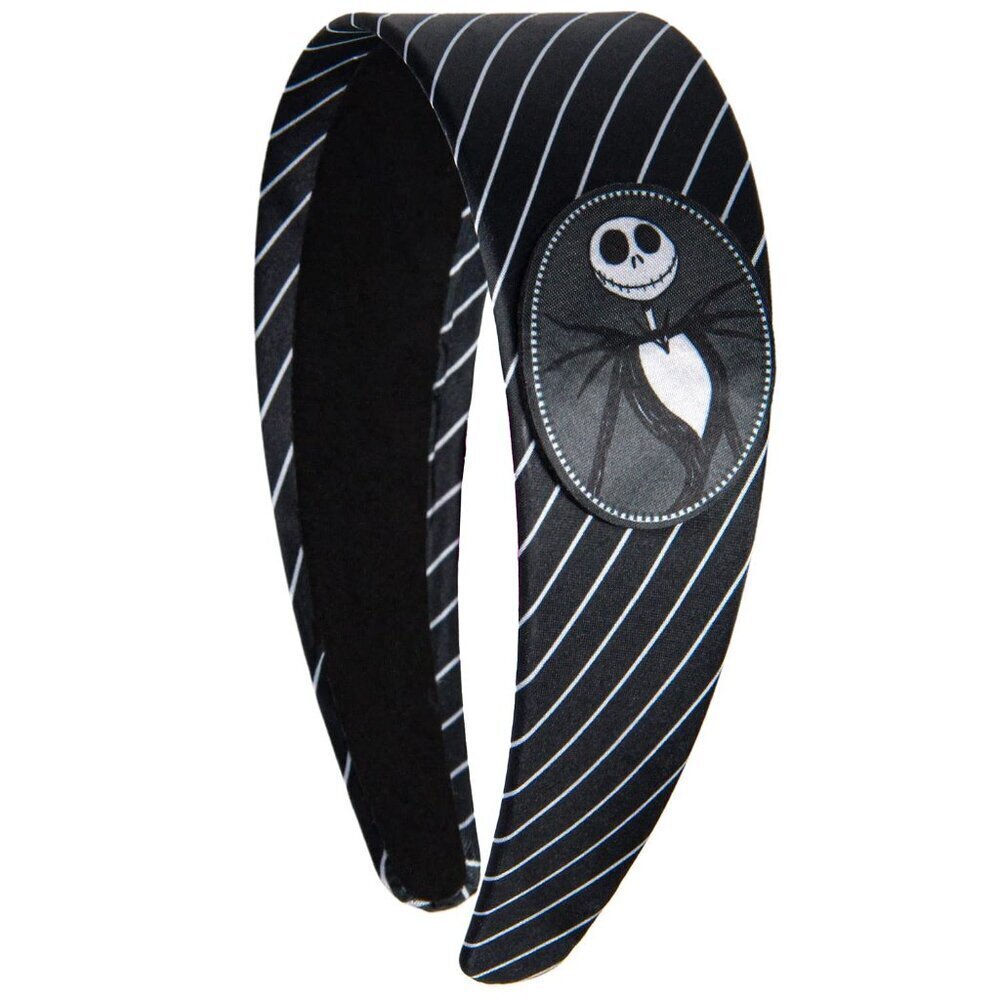 Women Girls Jack Skellington Satin Headband Halloween Cosplay Gift